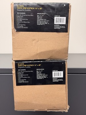 Brand New In Box Glow EZ Lock 16x48 Quick Strip Rectangular Bowens Mount Softbox