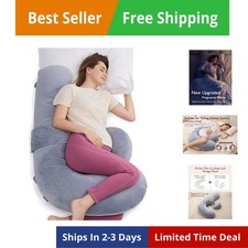 Cuscino Gravidanza, Cuscino Premaman a Forma di F per Donna in Gravidanza con Regolazione...