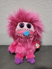 Ty Frizzys ZeeZee 6" Hairy Furry Monster Plush Stuffed Animal Sparkle Eye NWT