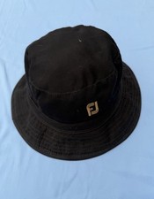 FootJoy DryJoys Black Bucket Hat X-Large Golf Embroidered Logo