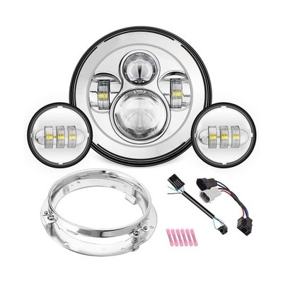 SUNPIE Compatible with H_arley Motorcycle 7 Inch Head light Fog Lights Combo,...