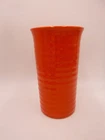 Bauer Pottery 2000 Orange Ringware Flower Vase 7"