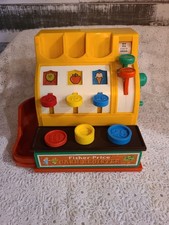 Vintage 1974 Fisher-Price Cash Register 926 Pre-Owned With Three Coins Pre-Owned