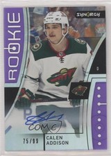 2021-22 Upper Deck Synergy Rookies Purple 75/99 Calen Addison #97 Auto 7md