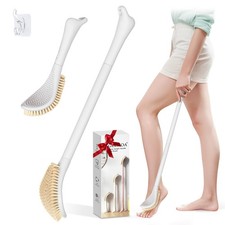 New Foot Brush with Adjustable Long Handle, 3-in-1 Foot Scrubber for Wet or D...