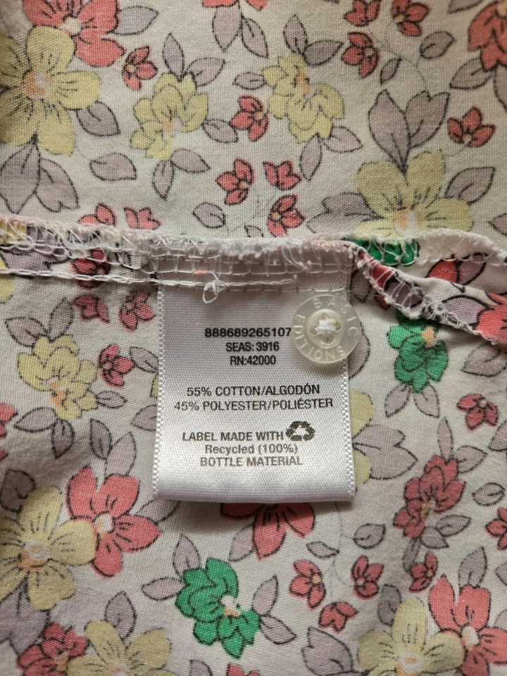 BLUSA TOP MUJER EDICIÓN BÁSICA SIN MANGAS ABOTONADA - XL - MULTICOLOR FLORAL Foto 4 de 4