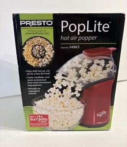 Machine à Popcorn Presto Poplite 0482007 – Air Chaud, 1440W – Blanche