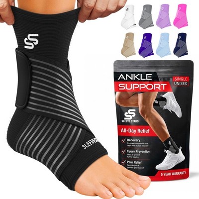 Sleeve Stars Ankle Brace for Women & Men, Ankle Wrap for Sprained Ankle, Comp...