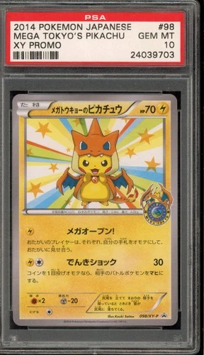 Pokemon Mega Tokyo's Pikachu M Charizard Y Japanese Promo 098/XY-P PSA 10