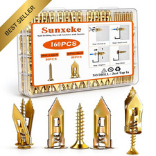 Sunxeke 160Pcs Self Drilling 0.47x1.18 inch-160PCS, 160PCS-0.47x1.18 inch