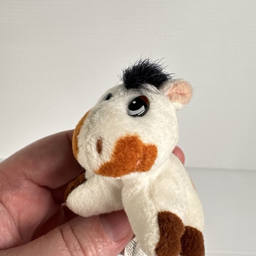 Vtg 1997 Galoob Pound Puppies Mini Horses 3" Plush Gray White Brown Spots - Picture 7 of 8