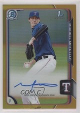 2015 Bowman Draft Chrome Pick Gold Refractor 44/50 Michael Matuella Auto 7eo