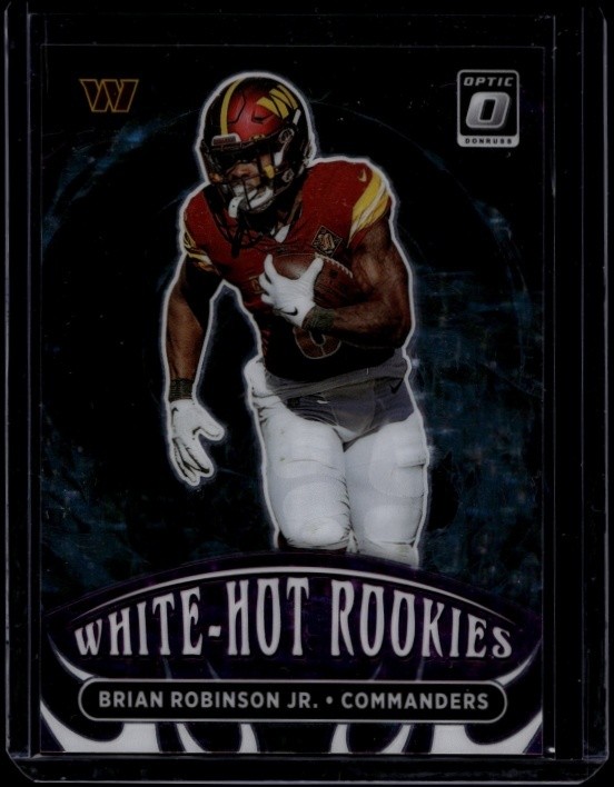 Brian Robinson Jr. Panini Donruss Optic White Hot Rookies #WHR10 Purple Stars