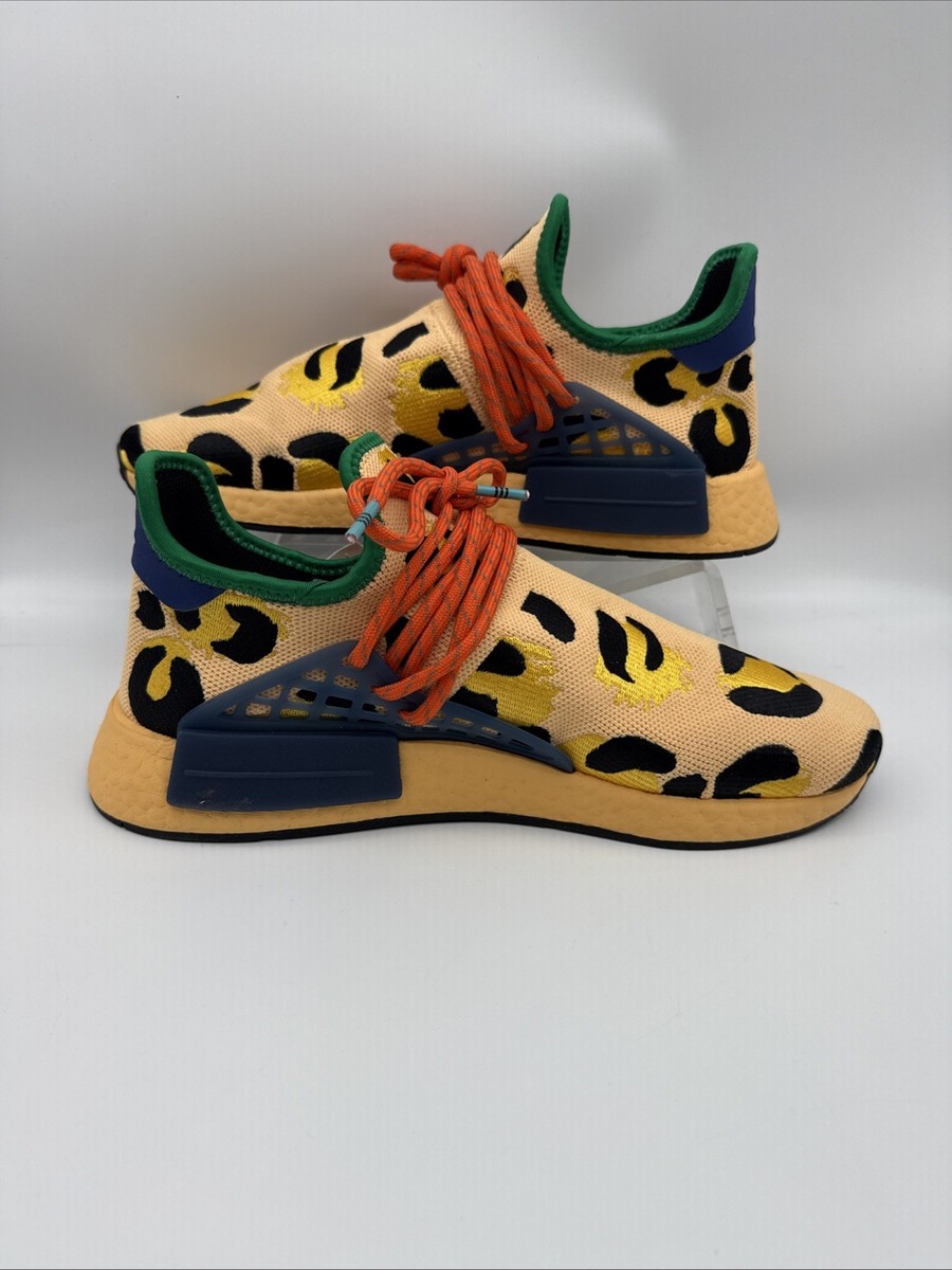 Adidas Men's Pharrell x NMD Human Race Animal Print Pulse Amber