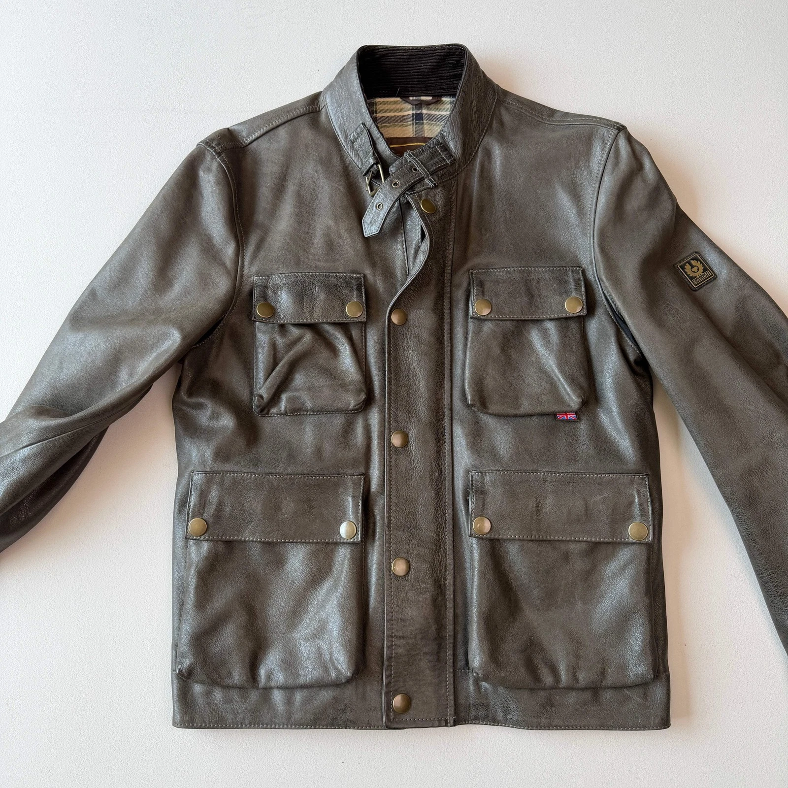 Belstaff Brad Gold Label (M) Motorcycle Leather Jacket image 12