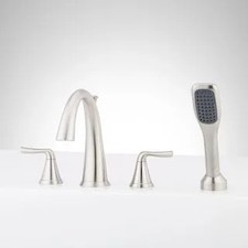 Signature Hardware 948684LV Provincetown 4Hole Roman Tub Faucet and Hand