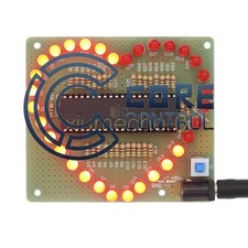 DIY Kits Love Heart shaped LED Red Light Water Electronic Flashing Suite Gift M