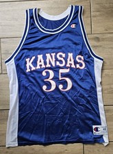 Vintage 90's Champion Kansas Jayhawks #35 Jarod Haase Basketball Jersey Sz 48 XL