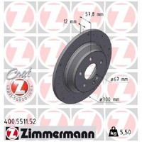 2X Bremsscheibe FüR Mercedes Vito Double Cabin W447 14 Bis 26 Zimmermann Teil