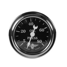 Stewart Warner 82476 Wings Mechanical Oil Pressure Gauge Black