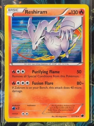 Pokemon Reshiram 17/116 Holo Rare Plasma Freeze 2013 -W269