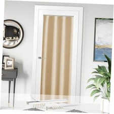 French Door Curtain with Sliding 36"W x 72"L Pack of 1 Biscotti Beige