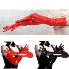 Cosplay Unisex Faux Leather Long Gloves Wet Look Latex Party Opera Club Costumes
