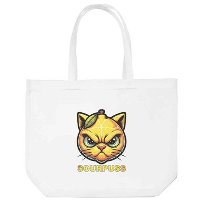 'Lemon Sour Puss Cat' Tote Shopping Bag For Life (BG00084302)