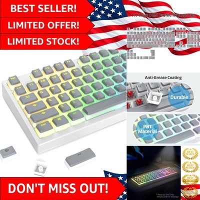 Ergonomic 117-Key PBT Grey Pudding Keycaps for Comfortable Mechanical Typing