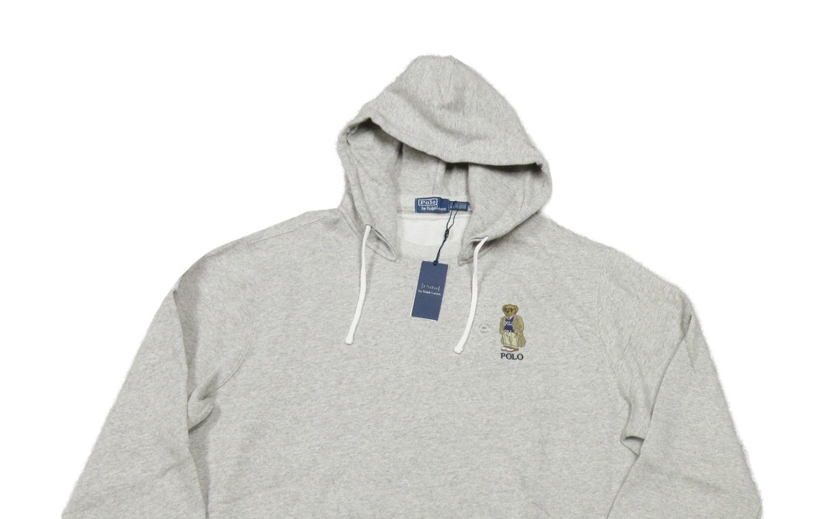 Polo Ralph Lauren Grey Polo Bear Graphic Vintage Fleece Pullover