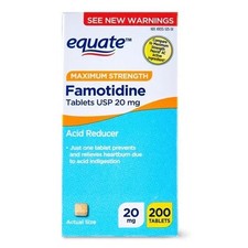 Equate Maximum Strength Famotidine 20mg Tablets, 200 Count