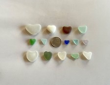 Genuine Beach Sea Glass Perfectly Heart-shaped Beautiful Colors Surf-tumbled