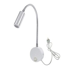 WeFoonLo 3W Wall Mounted Reading Light Flexible Gooseneck LED Sconce Lamp with