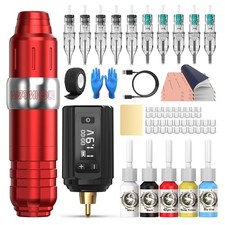 Wormhole Tattoo Kit Tattoo Gun Wireless Tattoo Machine with 1,200mAh Capacity...
