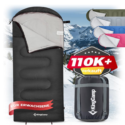 KingCamp Schlafsack XL Flanell Kompressionssack Tragbar