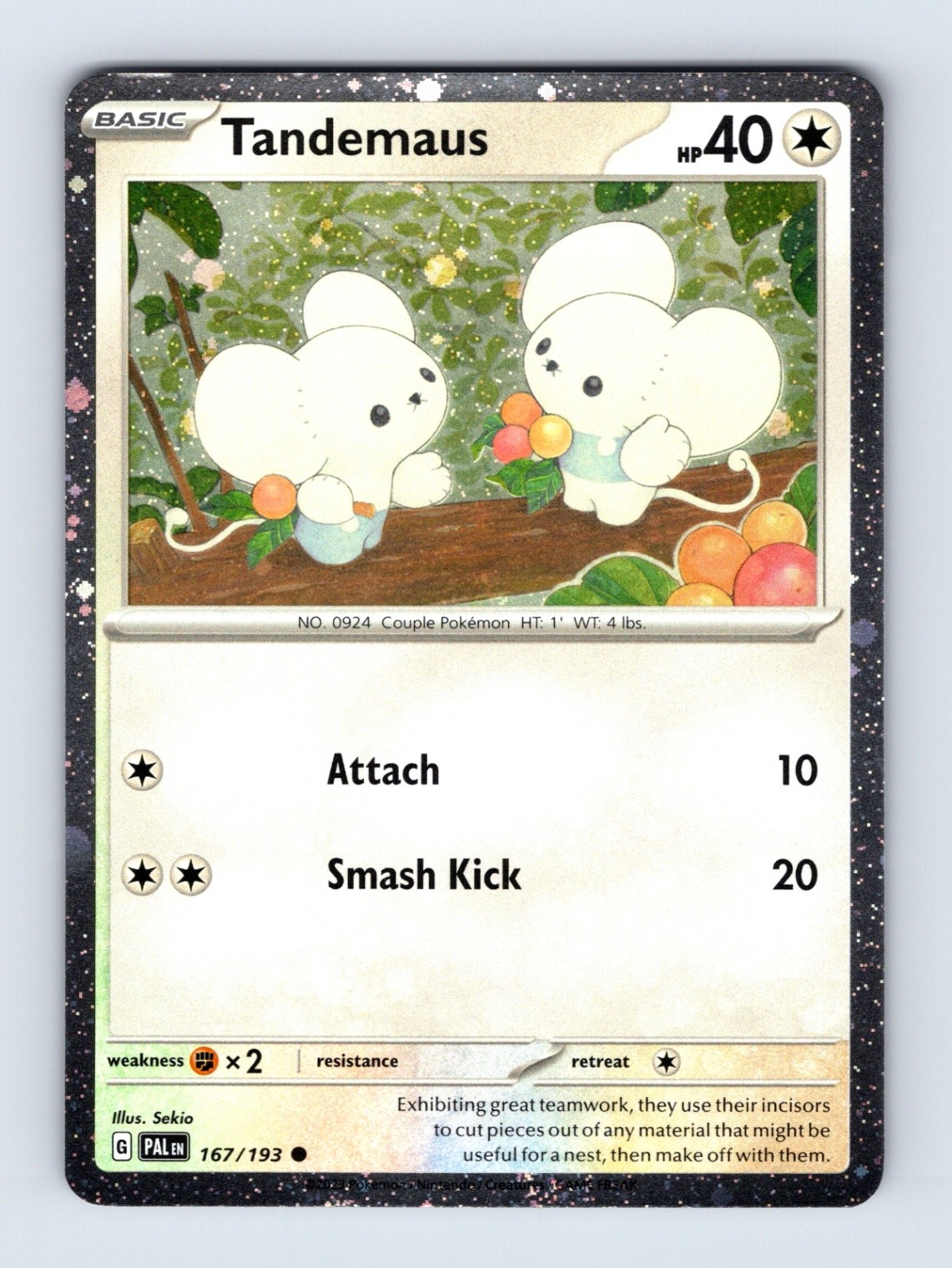 Tandemaus – Cosmos Holo Promo – Paldea Evolved 167/193 – NM – Pokémon