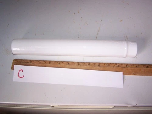 Antique Vintage Milk Glass TUBE LAMP SHADE 12 1/2" x 1 5/8" - Lot C