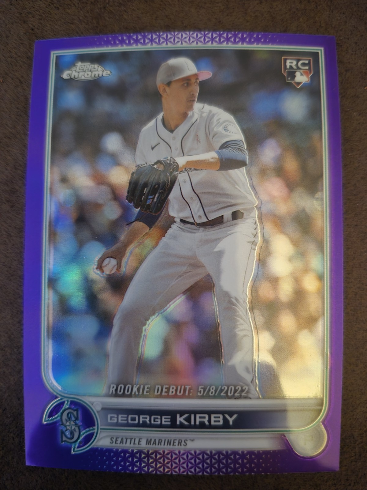 George Kirby RC 2022 Topps Chrome Update Rookie Debut #USC101 Purple Refractor