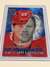 2025-26 Upper Deck Series 2 - UD Portraits Lucas Raymond #P-40 Detroit Red Wings