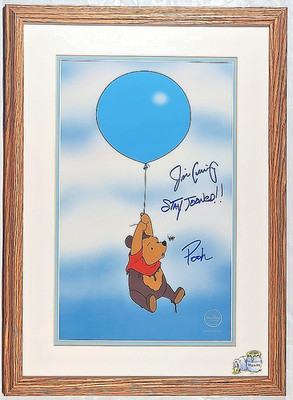   Disney Winnie Pooh Balloon Silly Bear Cel Signed Voice Jim Cummings
