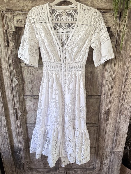 Spell & The Gypsy Vintage Clover Lace Gown Dress size XS Wedding Bridal Etc