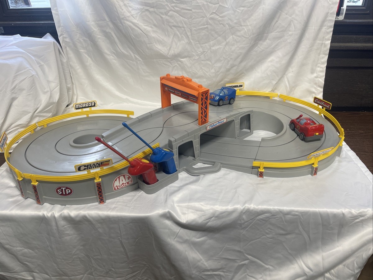 Fisher Price Radio-Control Raceway Vintage Race Car Set, No Box