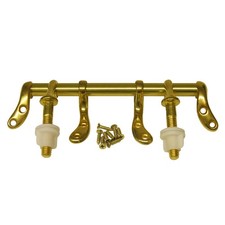 14-1053 Toilet Seat Hinge Polished Brass Metal with Bolts and Nuts