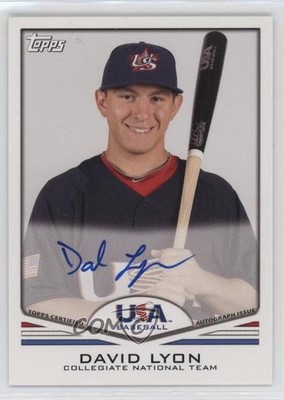 2011 Topps USA Baseball Team David Lyon #USA-A12 Auto 1lq2