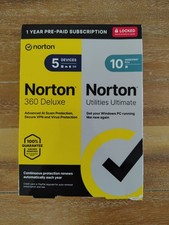 Norton 360 Deluxe for 5 Devices/1 Year Norton Utilities Ultimate New Ships Fas