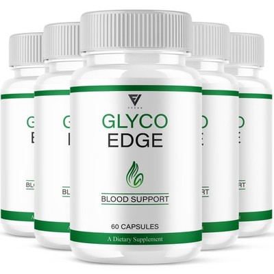 (5 Pack) Glyco Edge Blood Support Capsules, GlycoEdge Supplement (300 Capsules)