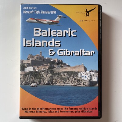 Balearic Islands & Gibraltar (2004) PC CD ROM, Flight Simulator Expansion