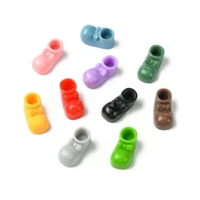 60pcs Resin Opaque Cabochons Boot with Bowknot Shoes Shape for Craft Doll Decor