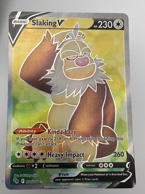 Pokemon Go TCG Card NM/M 077/078 Slaking V Full Art Rare | eBay
