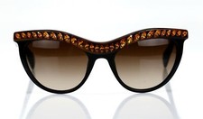 Prada Women's Black Jeweled 'SPR04P' Cat-Eye Sunglasses 142508